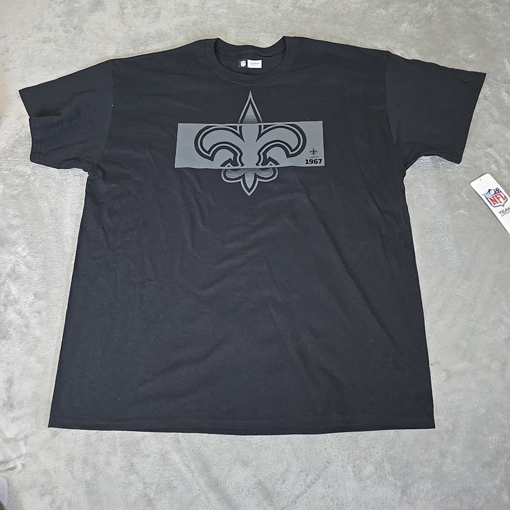 NFL Team Apparel New Orleans Saints Shirt Mens XL Black NFL Sportswear Football